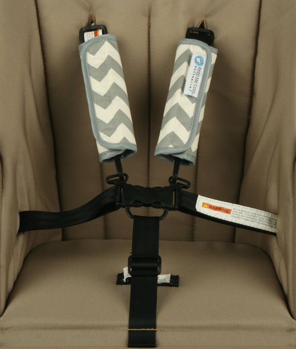 Harness & Buckle Cosy - Grey Chevron