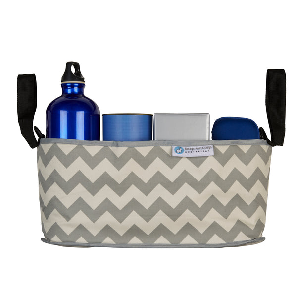 Pram Organiser - Grey Chevron