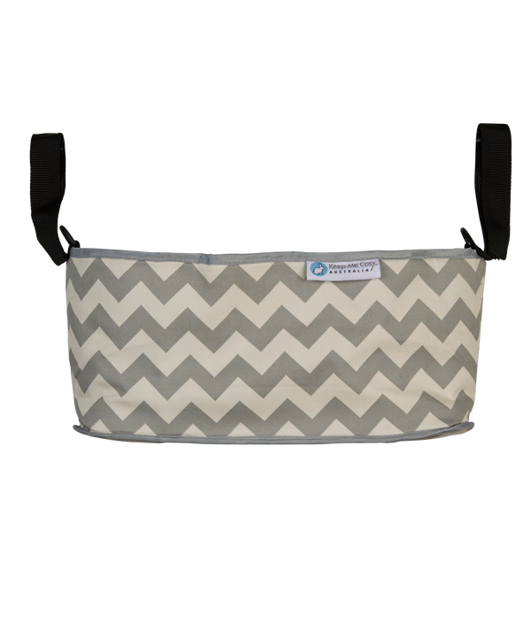 Pram Organiser - Grey Chevron