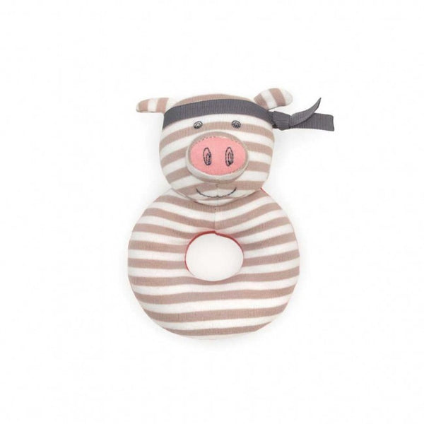 Organic Teether Rattle - Pork Chop