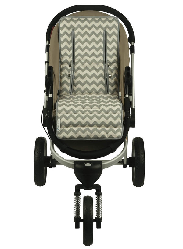 Pram Liner - Grey Chevron