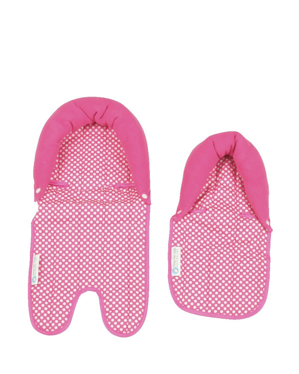 Pram Liner Newborn Set - Pink Spot