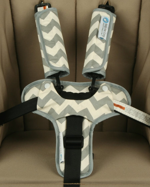 Pram Liner Bundle Set - Grey Chevron