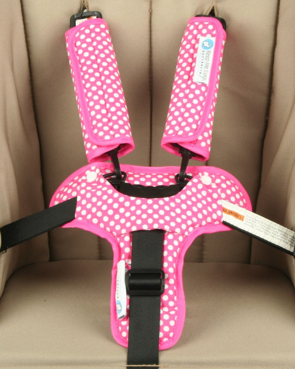 Harness & Buckle Cosy - Pink Spot