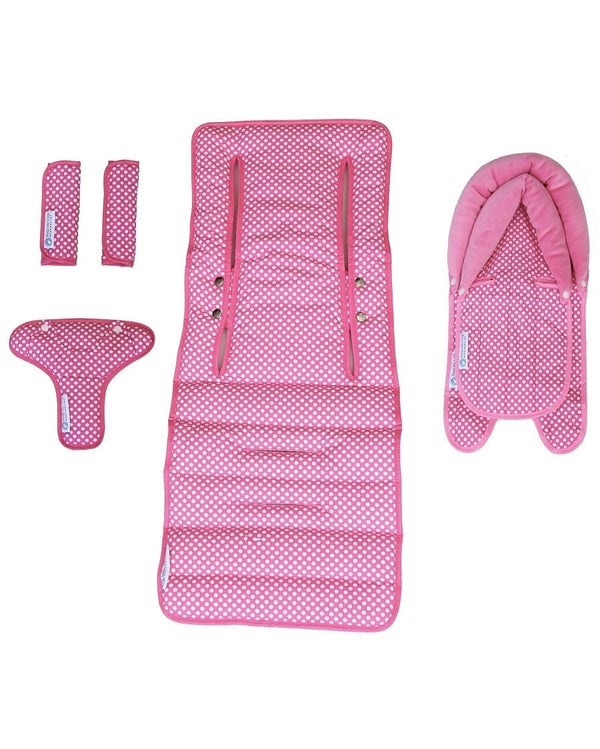 Pram Liner Newborn Set - Pink Spot