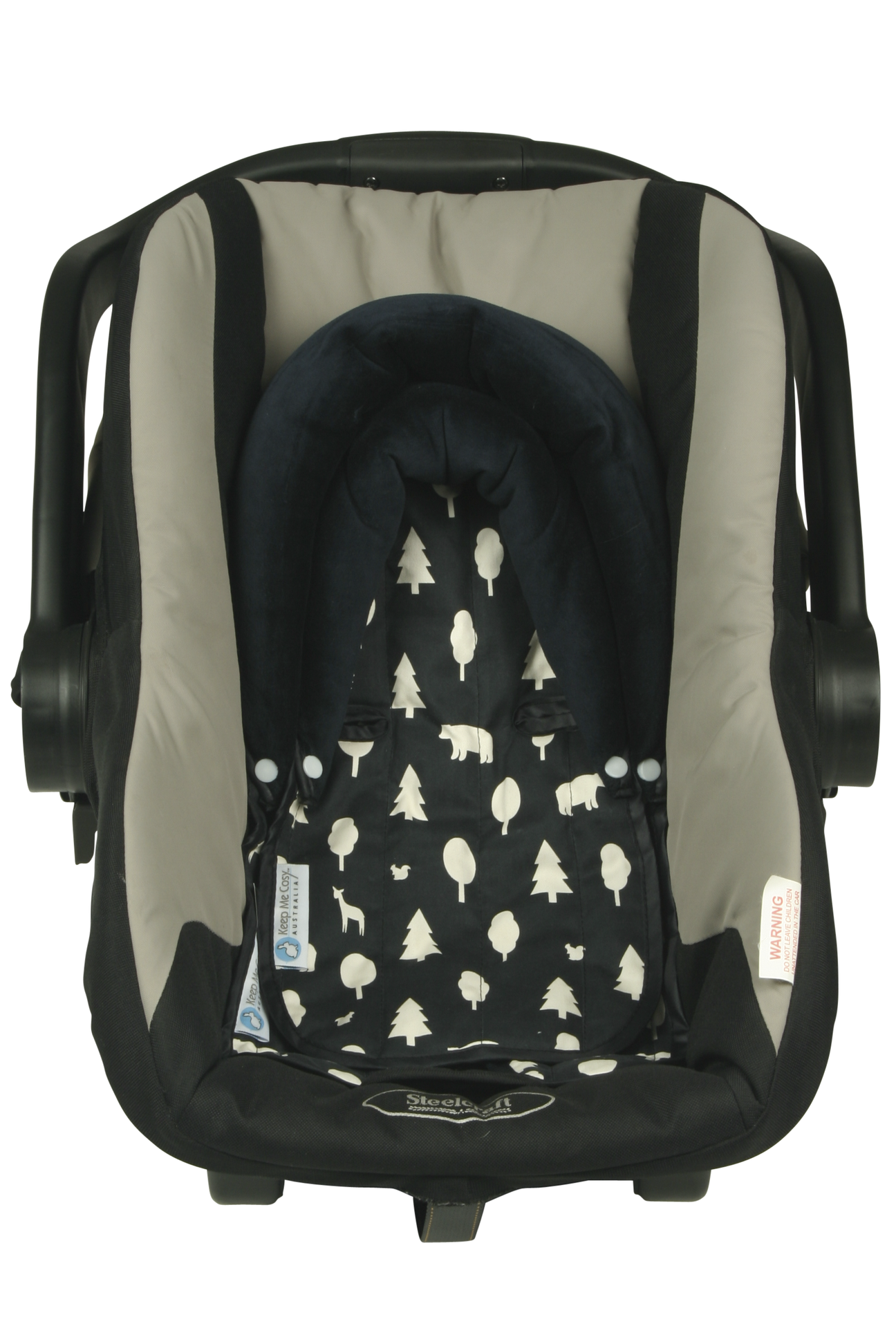 Baby Head Support for Pram & Car Seat Woodland Friends Keep Me Cosy