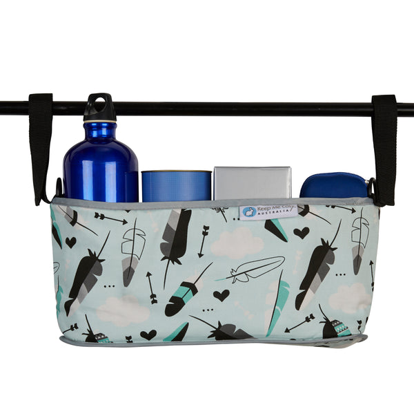 Pram Organiser - Aqua Feather