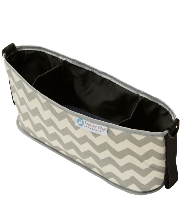 Pram Organiser - Grey Chevron