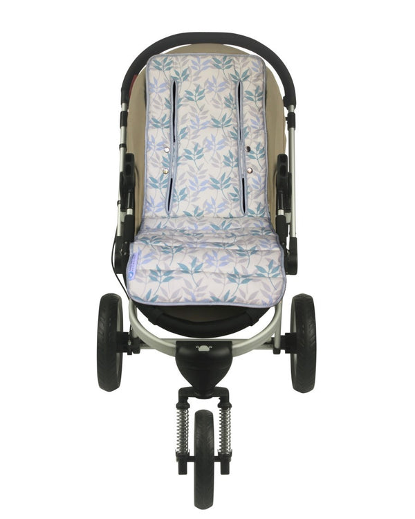 Pram Liner & Head Hugger Set - Pastel Leaf