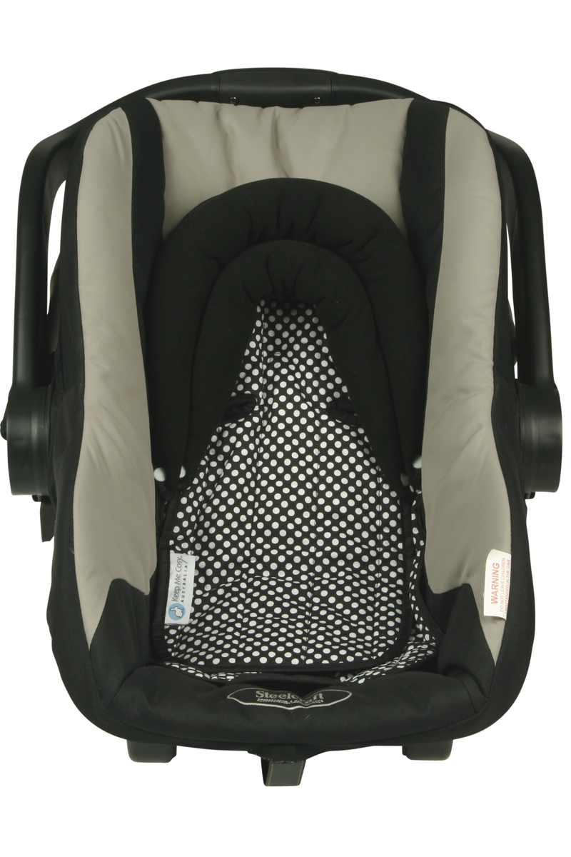 2 in 1 Baby Head Support for Pram, Stroller & Car Seat Ink Spot Keep Me Cosy