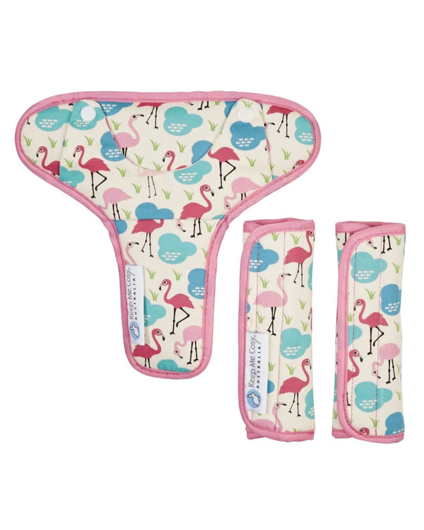 Pram Liner Newborn Set - Flamingo
