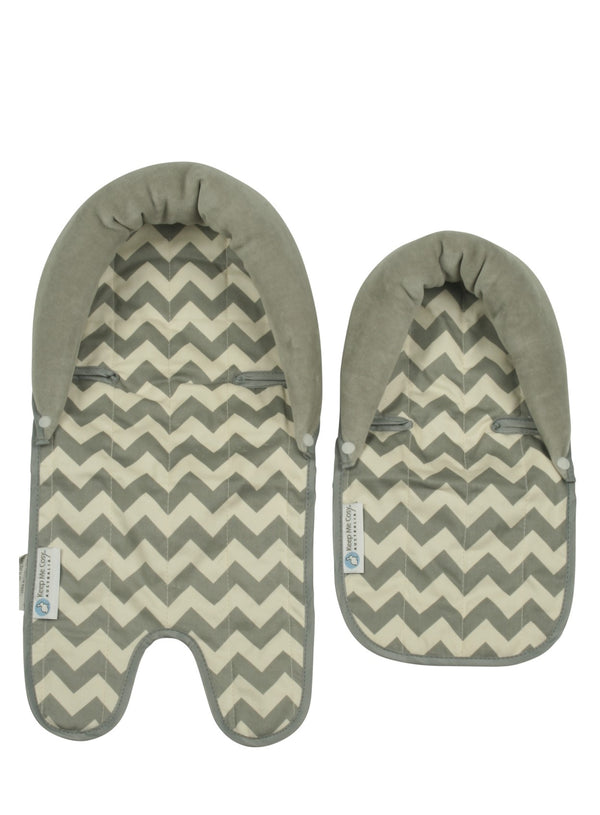 Baby Head Support - Grey Chevron