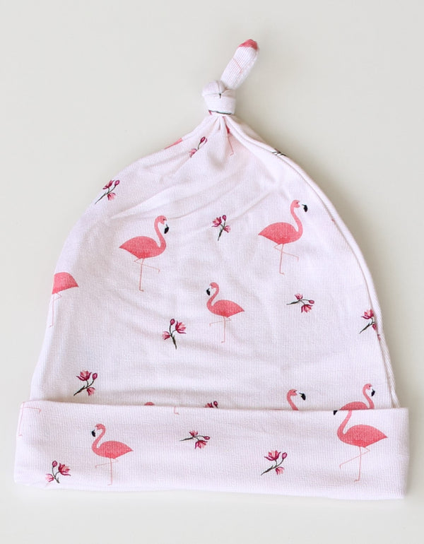 Baby Knotted Hat - Pink Flamingo
