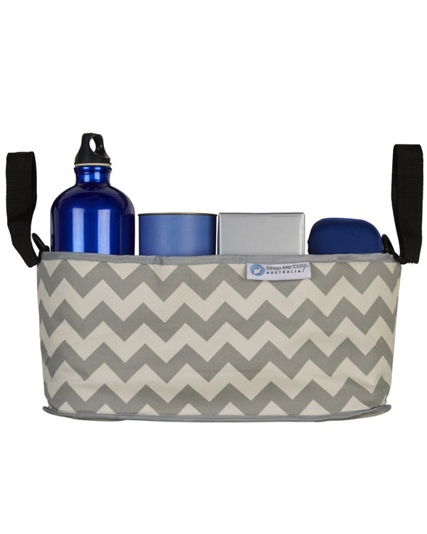 Pram Organiser - Grey Chevron